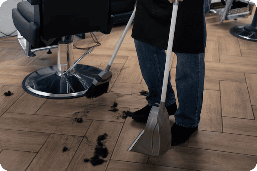 Cleaners at work